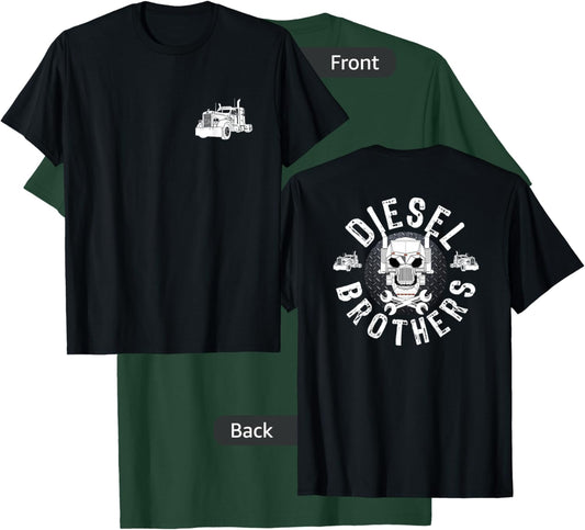 Diesel Brothers Truck Driver FRONT and BACK PRINT T-Shirt - T-Shirt | Forest