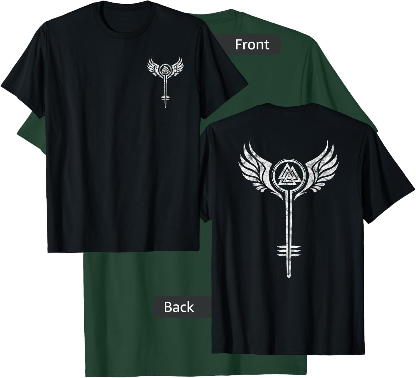 Valkyrie Shield Maid Symbol Valknut Viking Odin Viking T-Shirt - T-Shirt | Forest