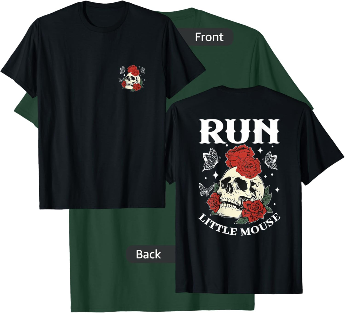 Run Little Mouse, Smut Reader - Front and Back T-Shirt - T-Shirt | Forest