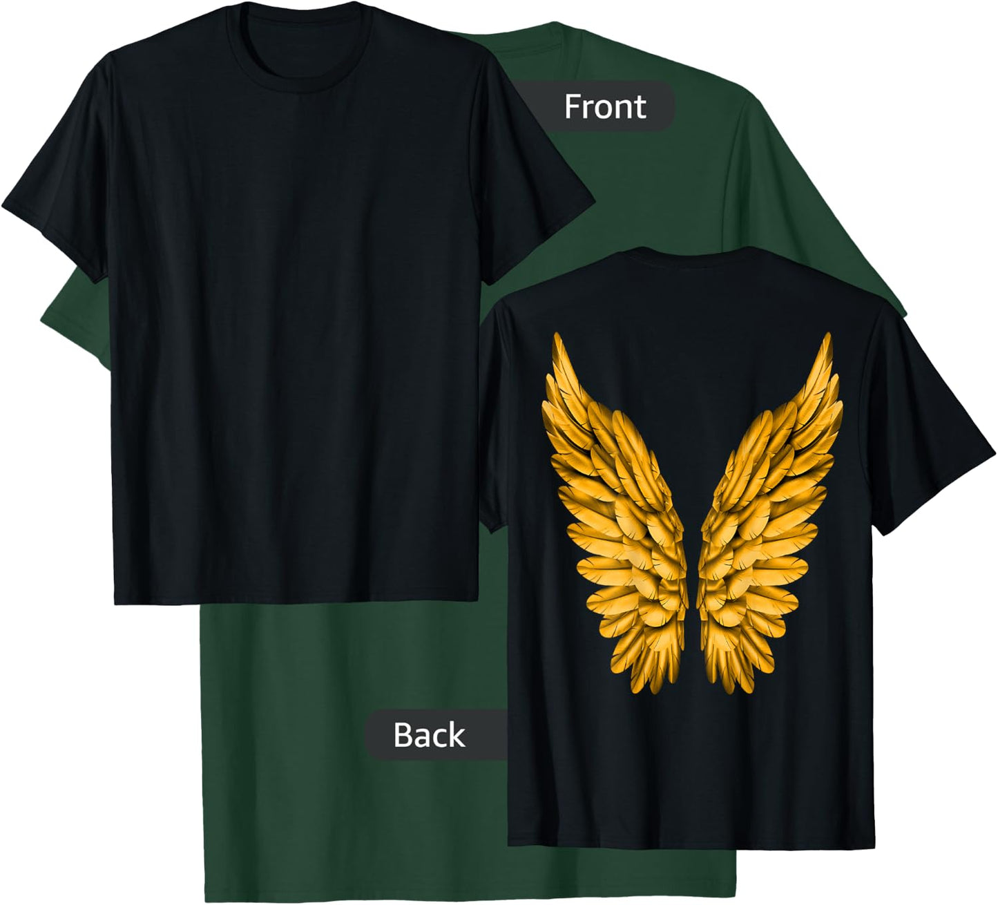 Angel Wings Freedom Guardian & Women Angel T-Shirt - T-Shirt | Forest