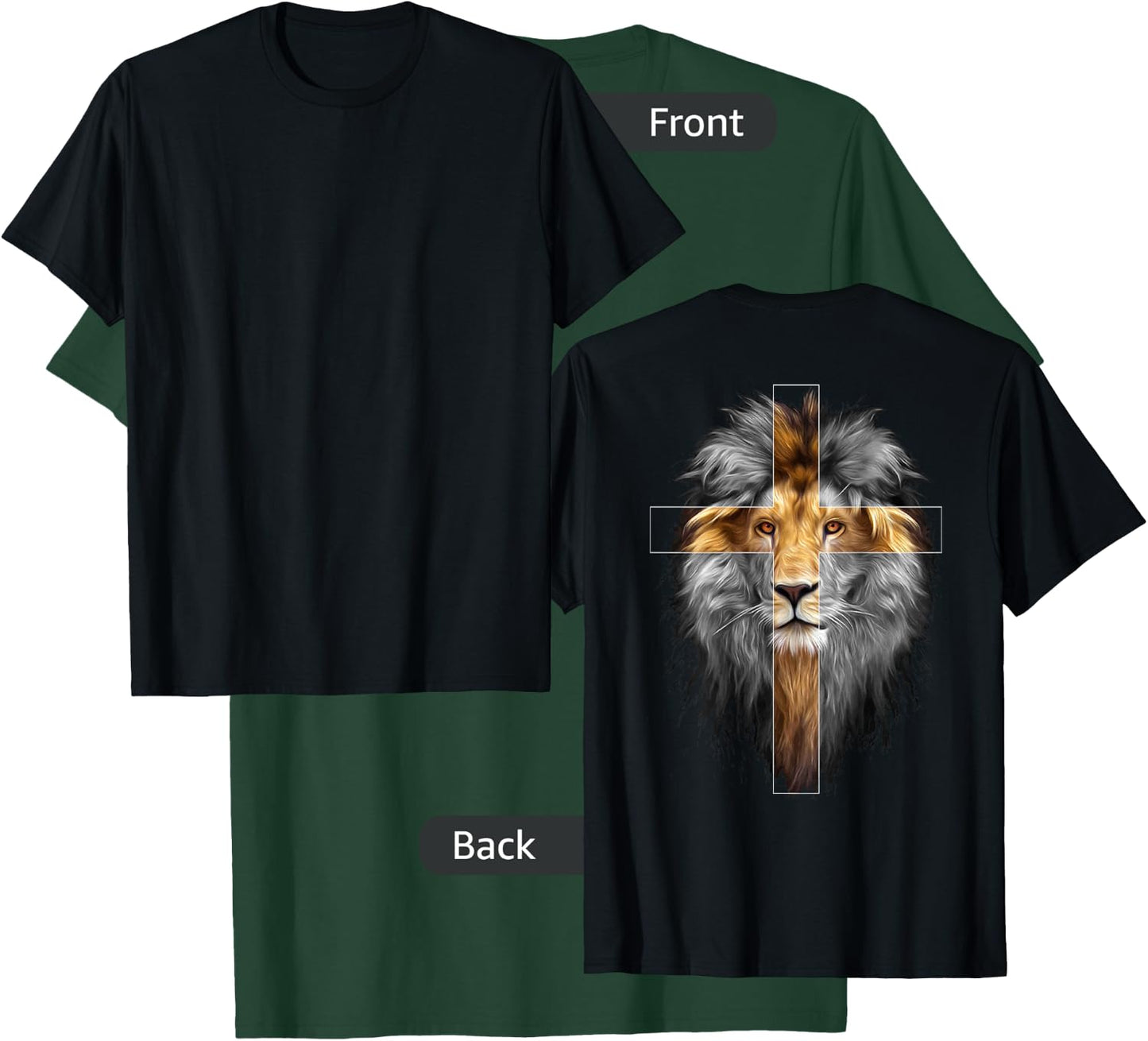 Jesus Lion of Judah Back Side T-Shirt - T-Shirt | Forest