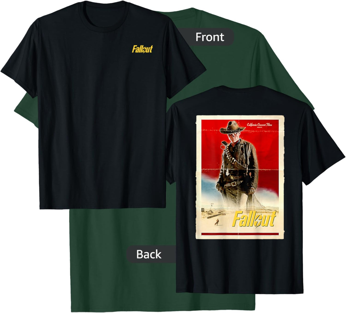 Fallout - The Ghoul Retro Western T-Shirt - T-Shirt | Forest