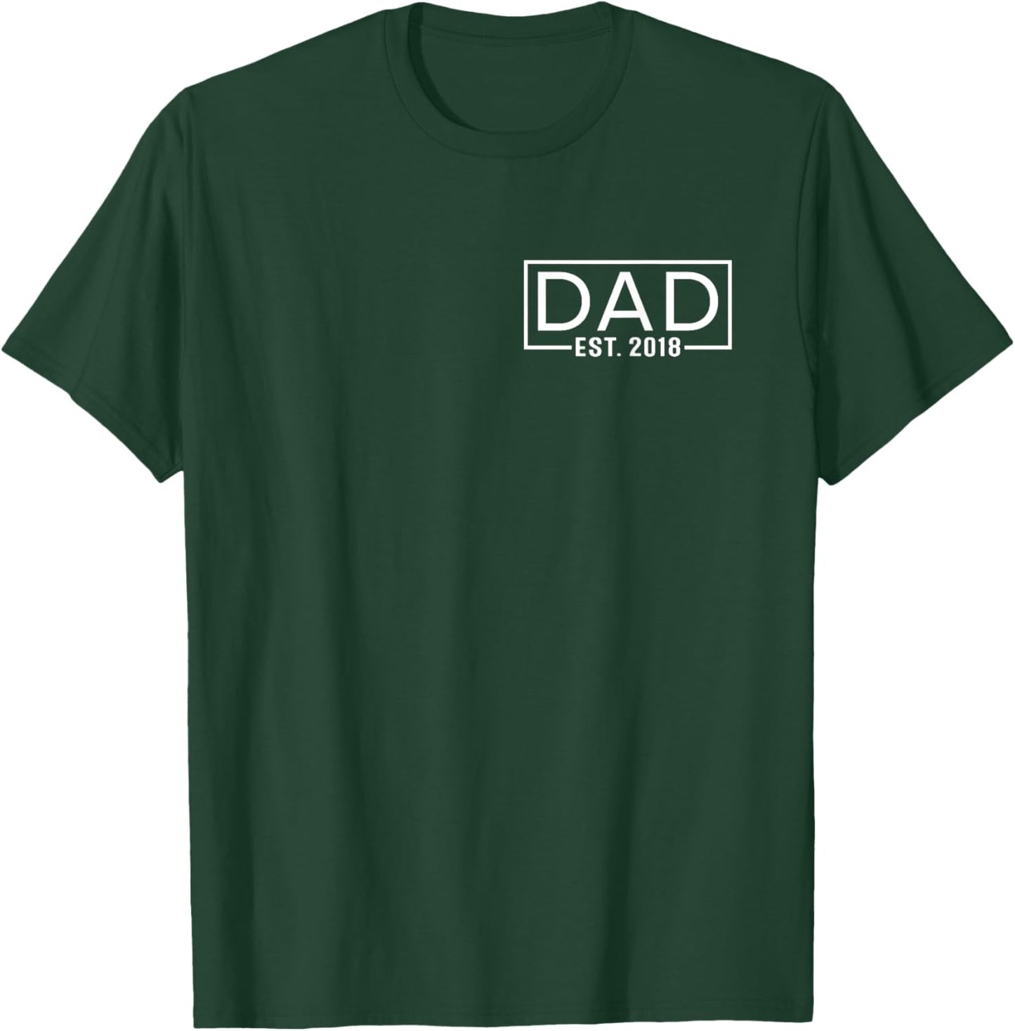 Father's Day Dad Est 2018 Logo Expect Pregnancy Announcement T-Shirt - T-Shirt | Forest