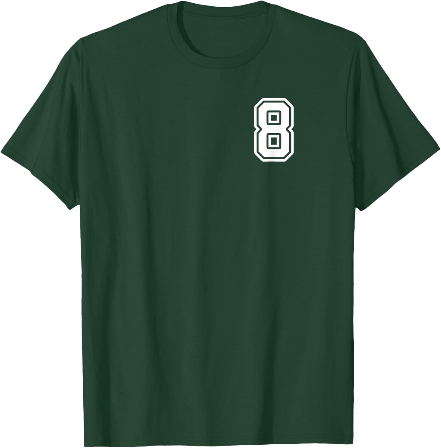 Number 8 Shirt #8 Player Sports Team Men Women Kids T-Shirt - T-Shirt | Forest