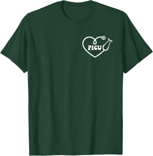 Picu Pediatric Nurse Pediatric Intensive Care Unit 2 Sided T-Shirt - T-Shirt | Forest