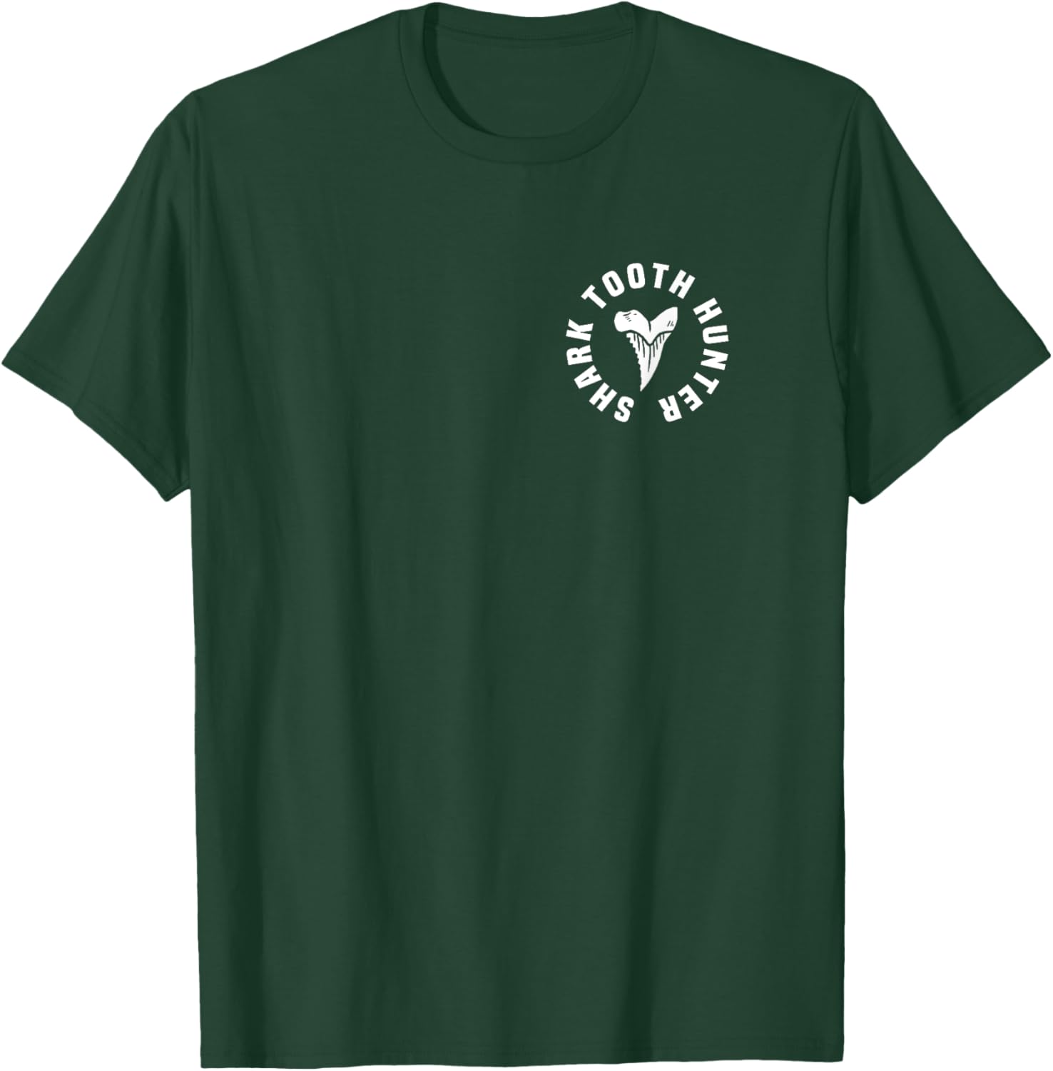 Shark Tooth Hunter Pocket Apparel Shark Tooth Hunting Lover T-Shirt - T-Shirt | Forest