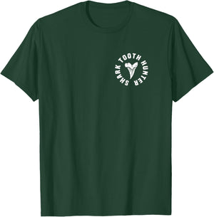 Shark Tooth Hunter Pocket Apparel Shark Tooth Hunting Lover T-Shirt - T-Shirt | Forest