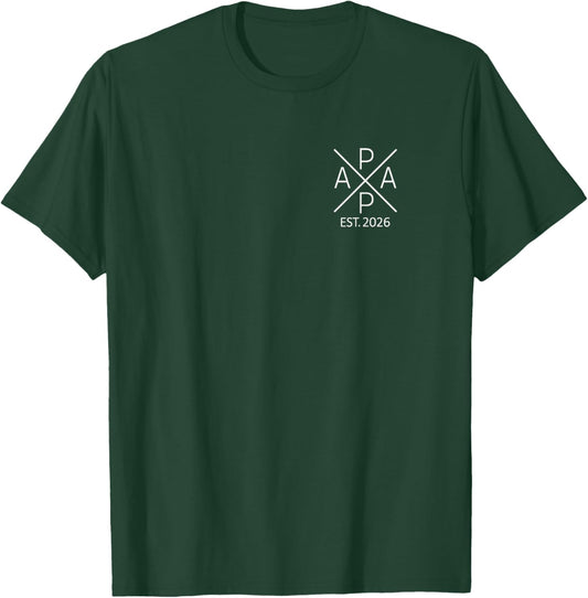 Papa Est. 2026 Father Since 2026 Werdender Papa 2026 T-Shirt - T-Shirt | Forest