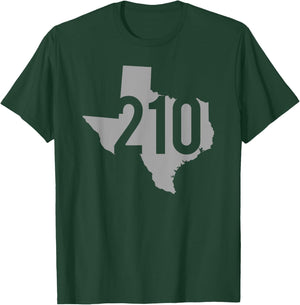 210 Area Code, San Antonio, Texas T-Shirt - T-Shirt | Forest