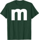 Letter M Capital Alphabet, Groups Halloween T-Shirt - T-Shirt | Forest