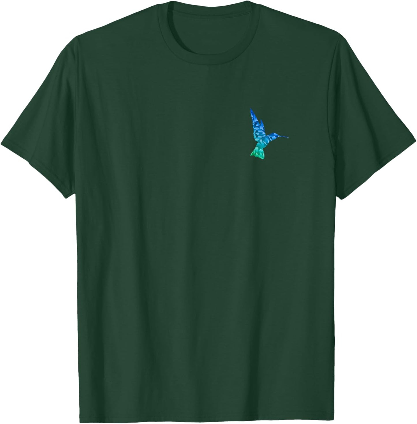Hummingbird polygonal design symbol gift T-Shirt - T-Shirt | Forest