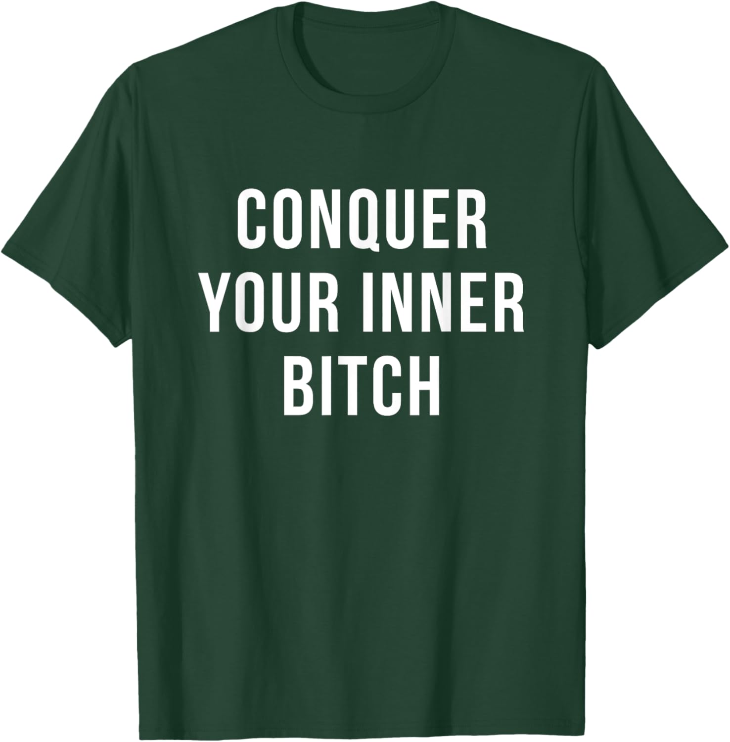 Conquer Your Inner Bitch Novelty Motivation gift T-Shirt - T-Shirt | Forest