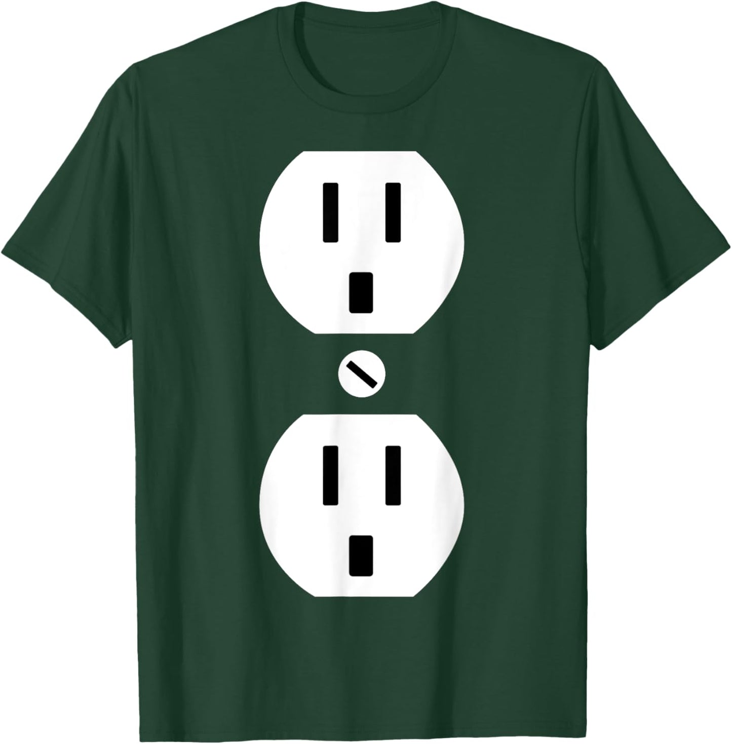 Couple Plug Socket Matching Costume Funny Halloween Gifts T-Shirt - T-Shirt | Forest