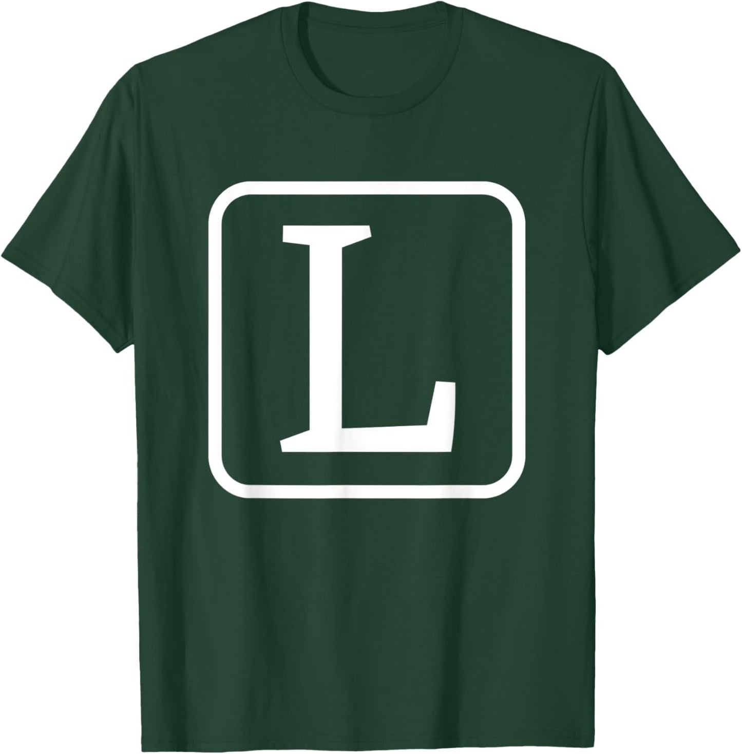 Monogram Capital Letter L Initial Alphabet Women Men Kids T-Shirt - T-Shirt | Forest