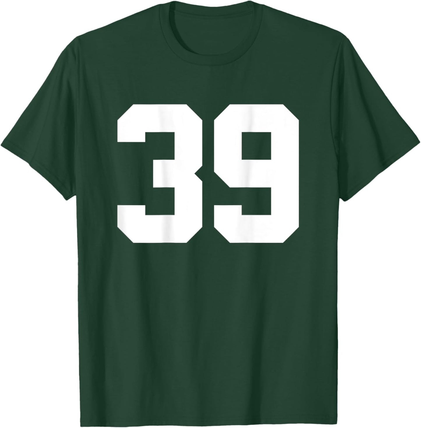 Number 39 (on Back) Sports Team Jersey Number T-Shirt - T-Shirt | Forest