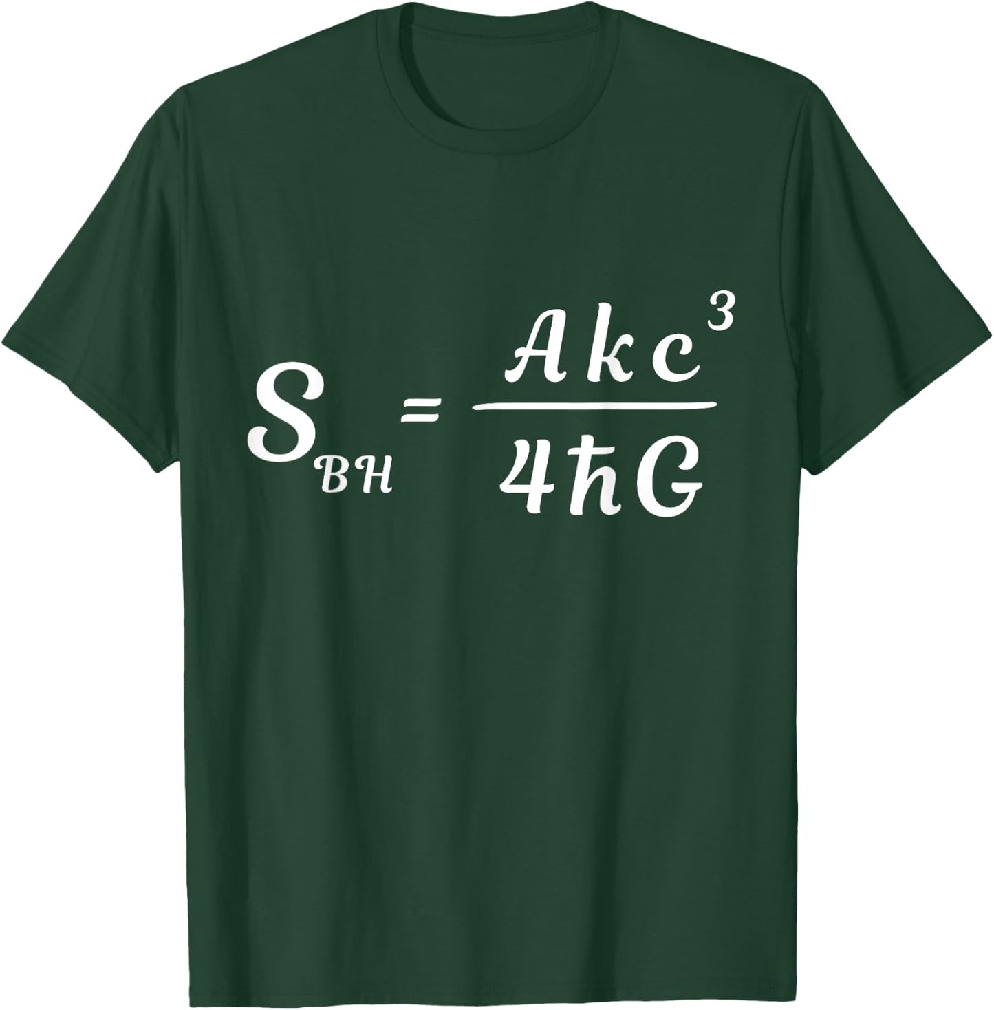 Black Hole Entropy Thermodynamics Formula Science T-Shirt - T-Shirt | Forest