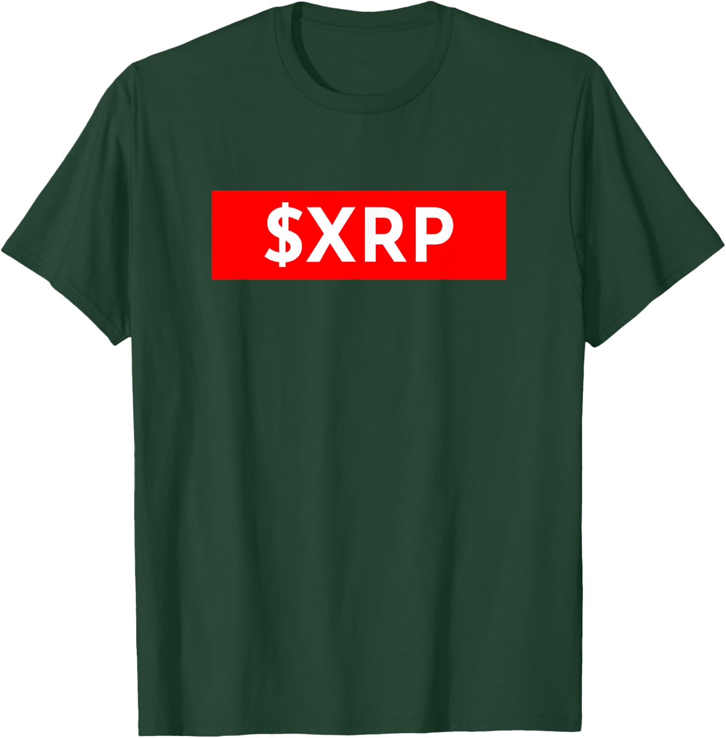XRP $XRP Crypto Cryptocurrency Simple Text Grunge Ticker T-Shirt - T-Shirt | Forest