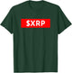 XRP $XRP Crypto Cryptocurrency Simple Text Grunge Ticker T-Shirt - T-Shirt | Forest