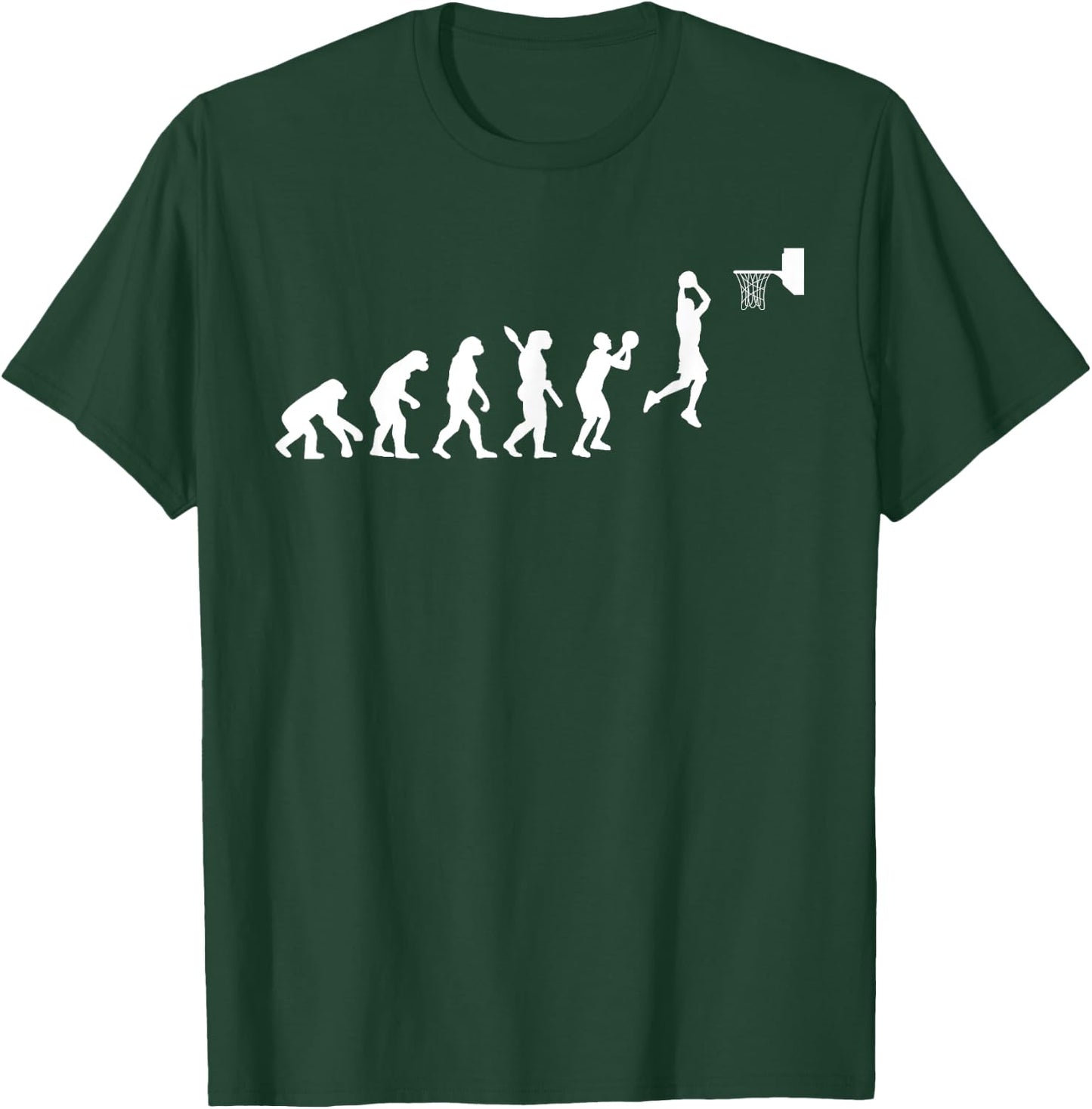 Basketball Player Basketballer Sports Evolution T-Shirt - T-Shirt | Forest