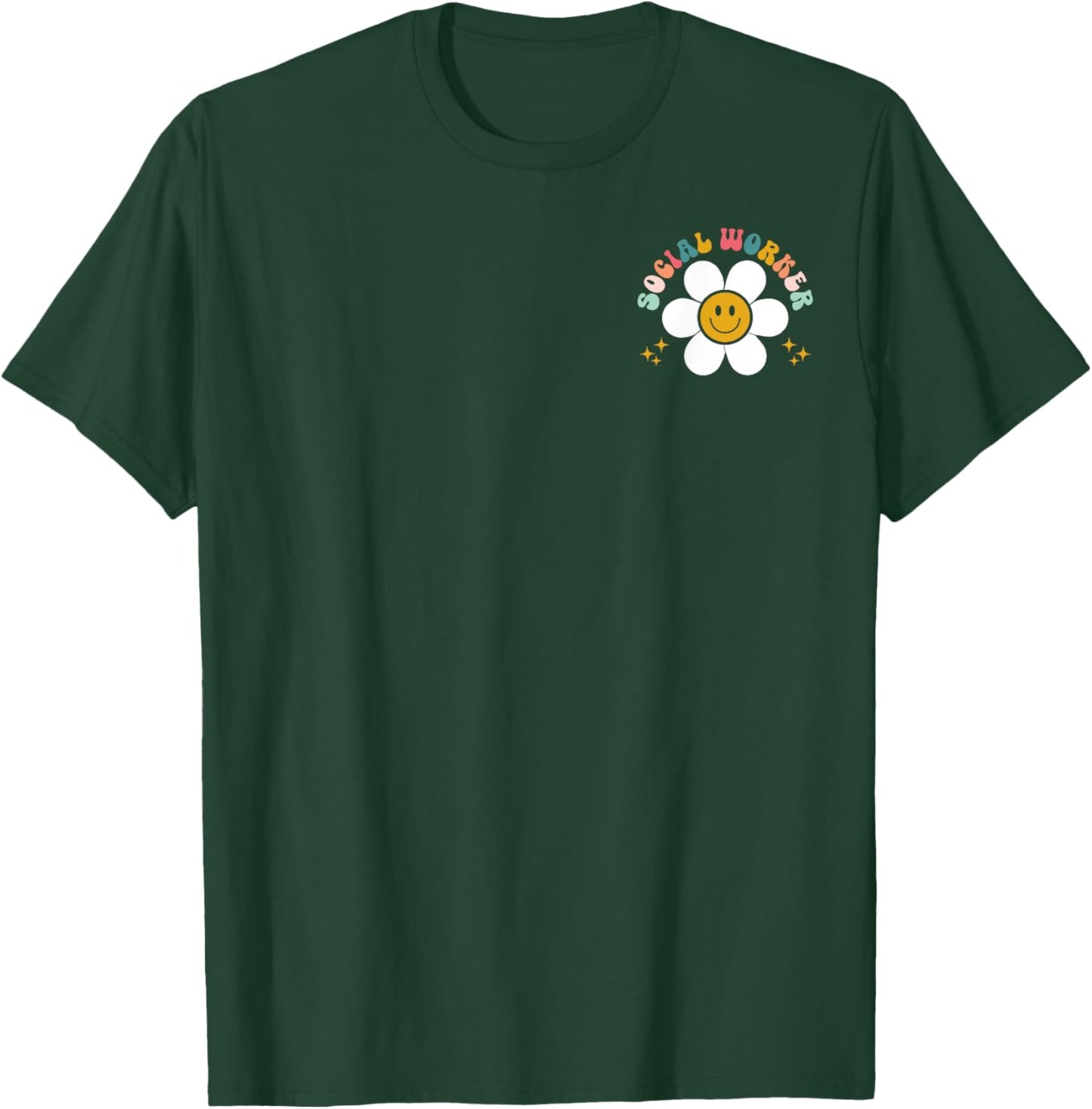 Social Worker Social Work Month Funny Work Love groovy T-Shirt - T-Shirt | Forest