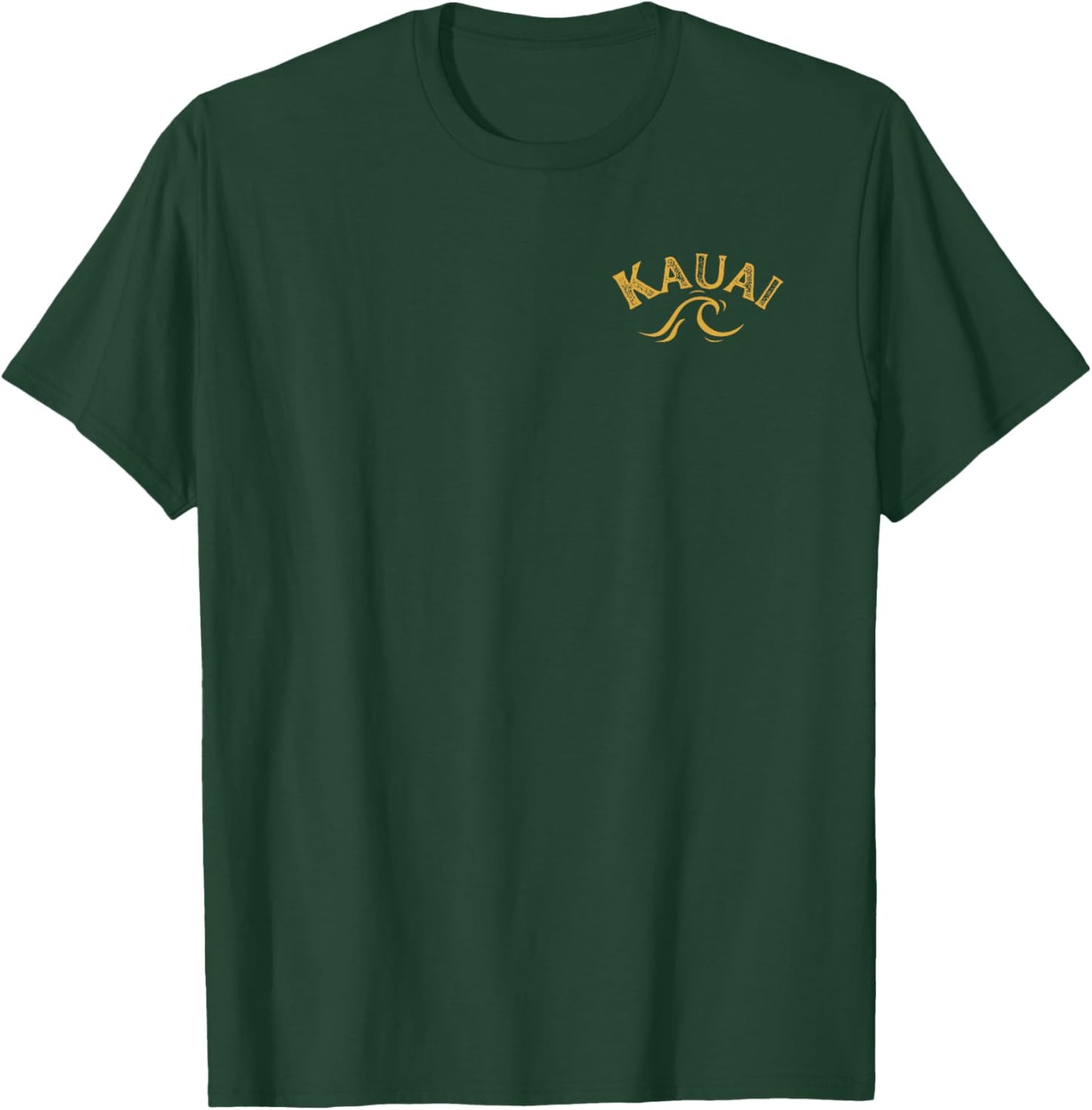 Kauai Wave Front Back Surf chicken rooster ocean beauty T-Shirt - T-Shirt | Forest