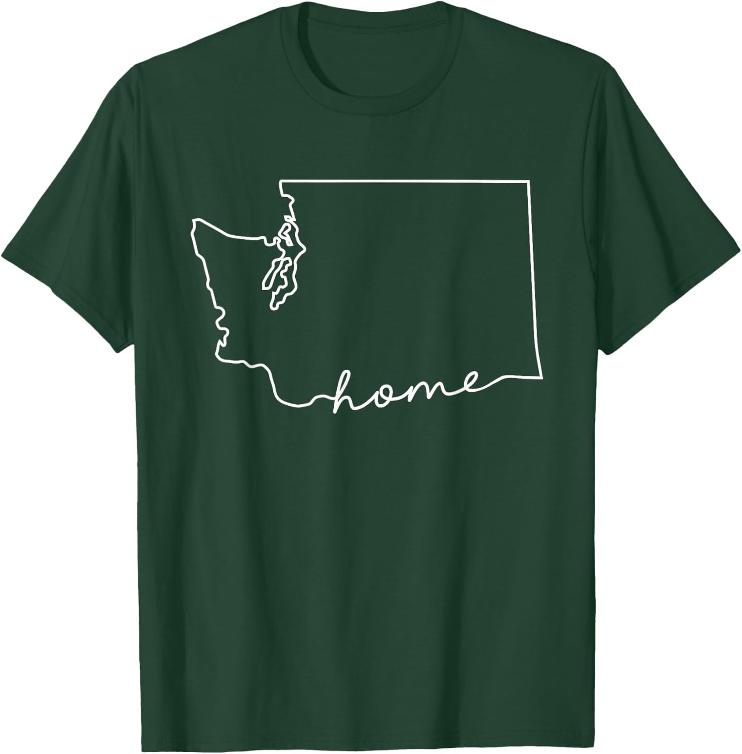 Funny Home Washington State T-Shirt - T-Shirt | Forest