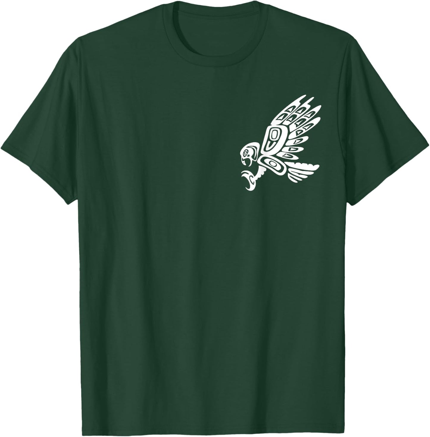 Falcon Abstract Haida Art Pacific Northwest Coast Bird T-Shirt - T-Shirt | Forest