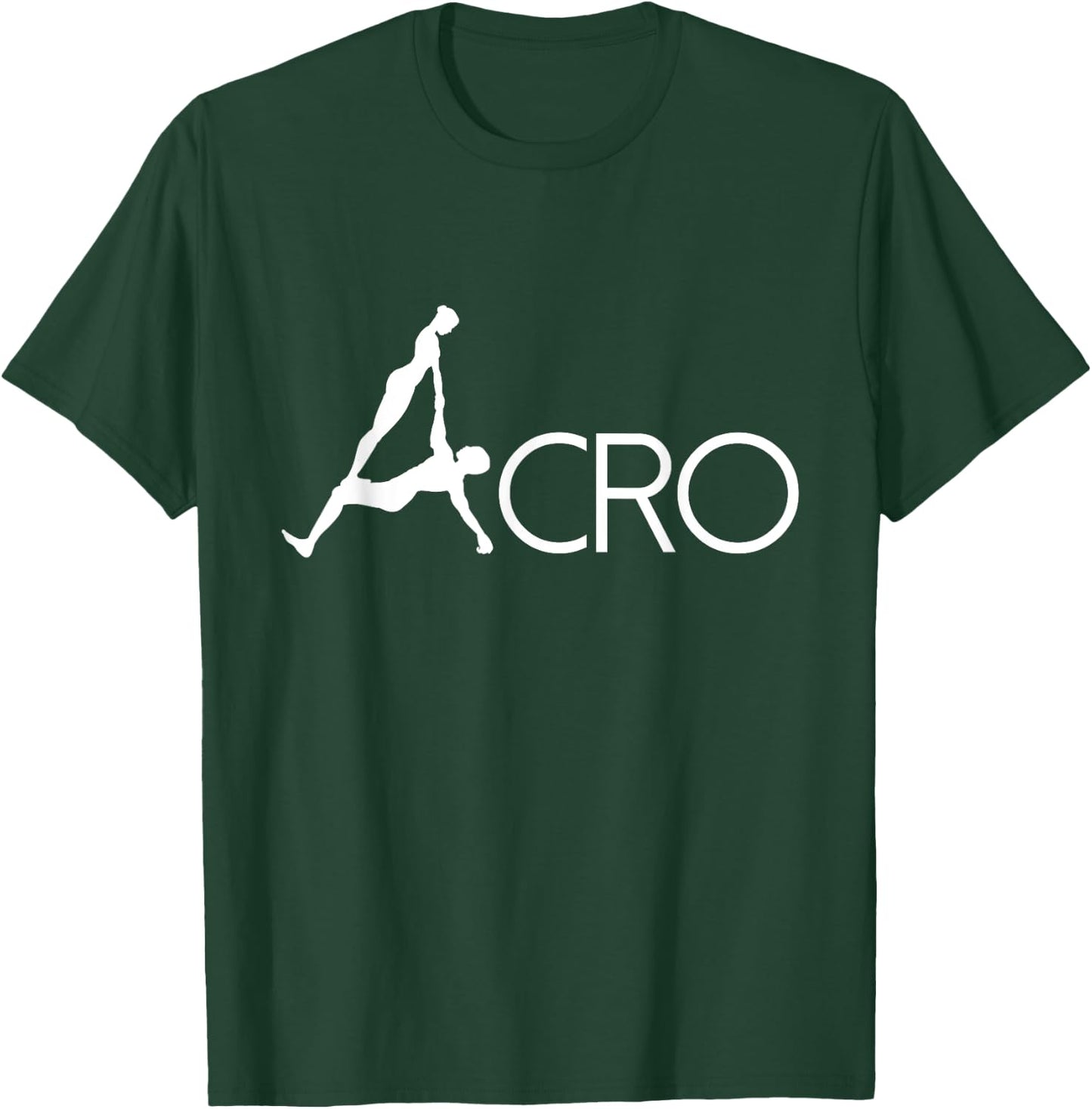 BoredKoalas Yoga Acro Dance Art White Outline Acrobat Gymnast Yoga Lover Gift T-Shirt - T-Shirt | Forest