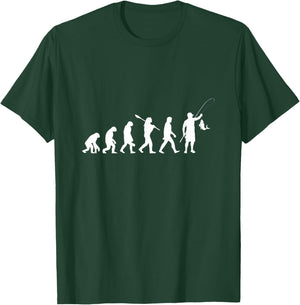 Fishing Fish Fishing Design Fishing Rod Evolution fishing T-Shirt - T-Shirt | Forest