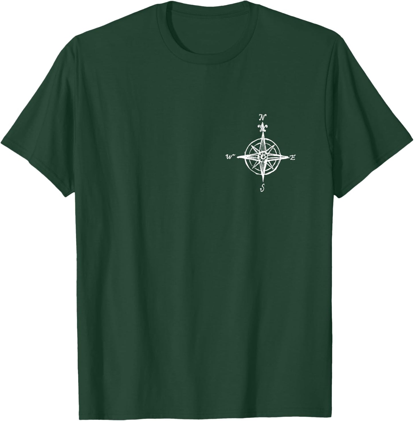 Vintage Pocket Ship Captains Compass Nautical T-Shirt - T-Shirt | Forest