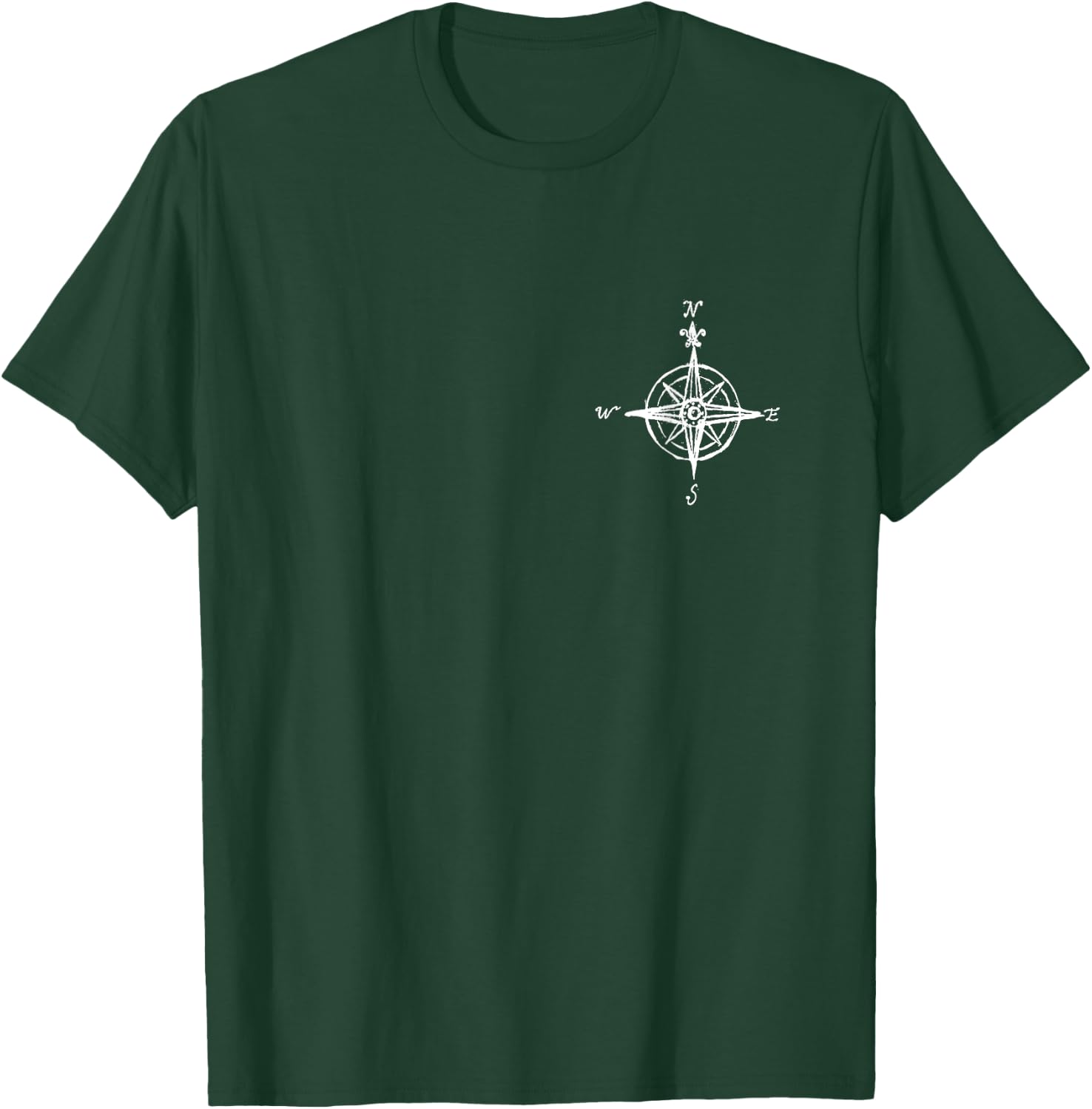 Vintage Pocket Ship Captains Compass Nautical T-Shirt - T-Shirt | Forest