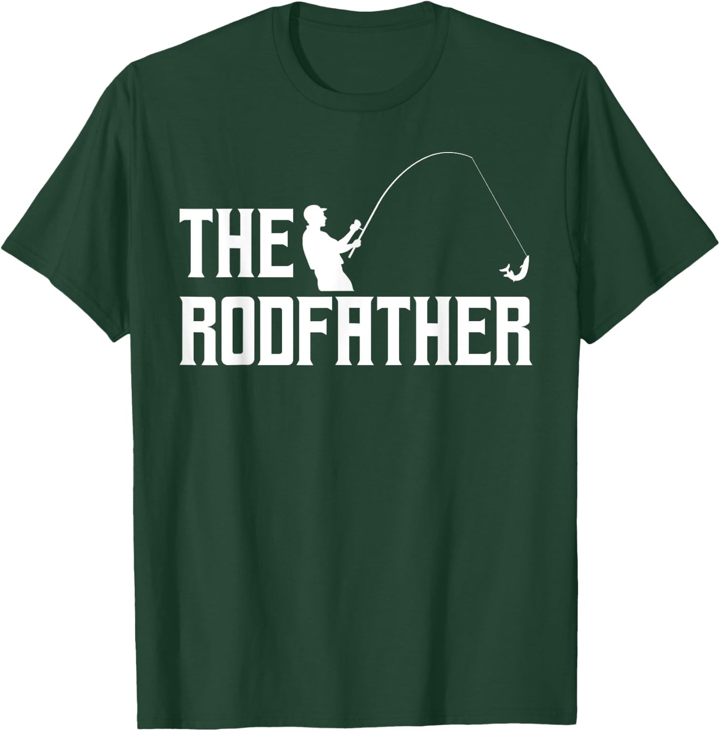 Funny Gift The Rodfather Fisherman Fishing Rod T-Shirt - T-Shirt | Forest