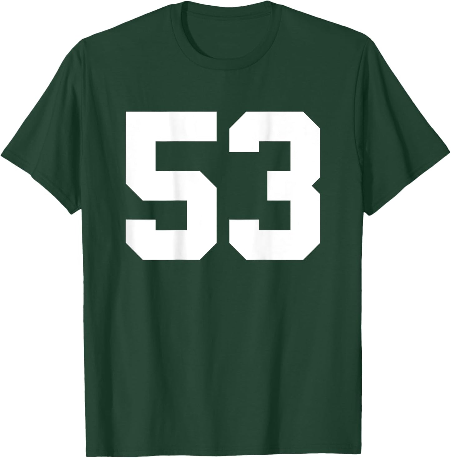 Number 53 (on Back) Sports Team Jersey Number T-Shirt - T-Shirt | Forest