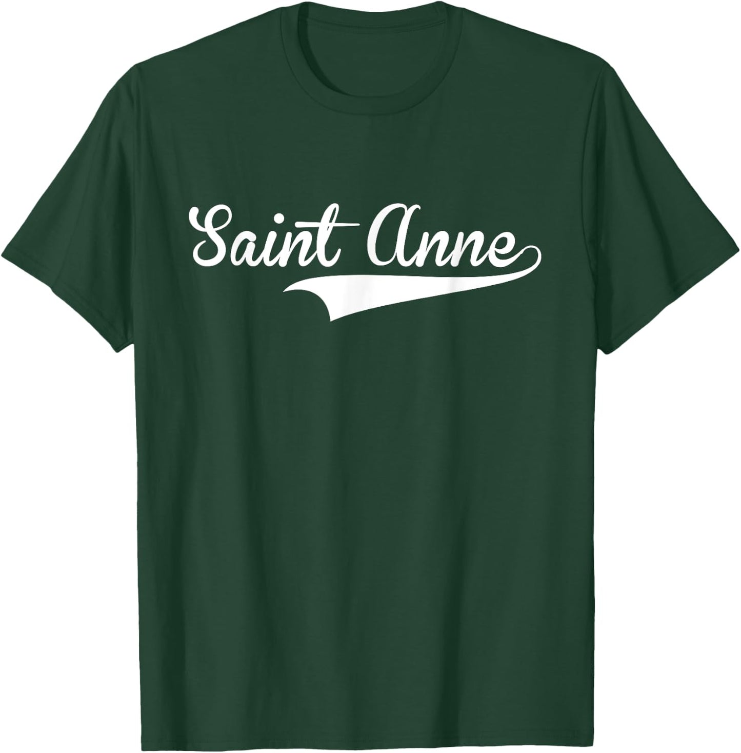 SAINT ANNE Baseball Vintage Retro Font T-Shirt - T-Shirt | Forest