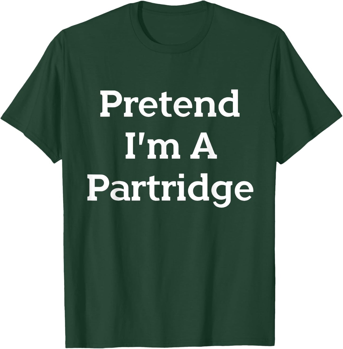 Lazy Costume Party Co. Pretend I'm A Partridge Costume Funny Bird Halloween Party - Black, Small T-Shirt - T-Shirt | Forest