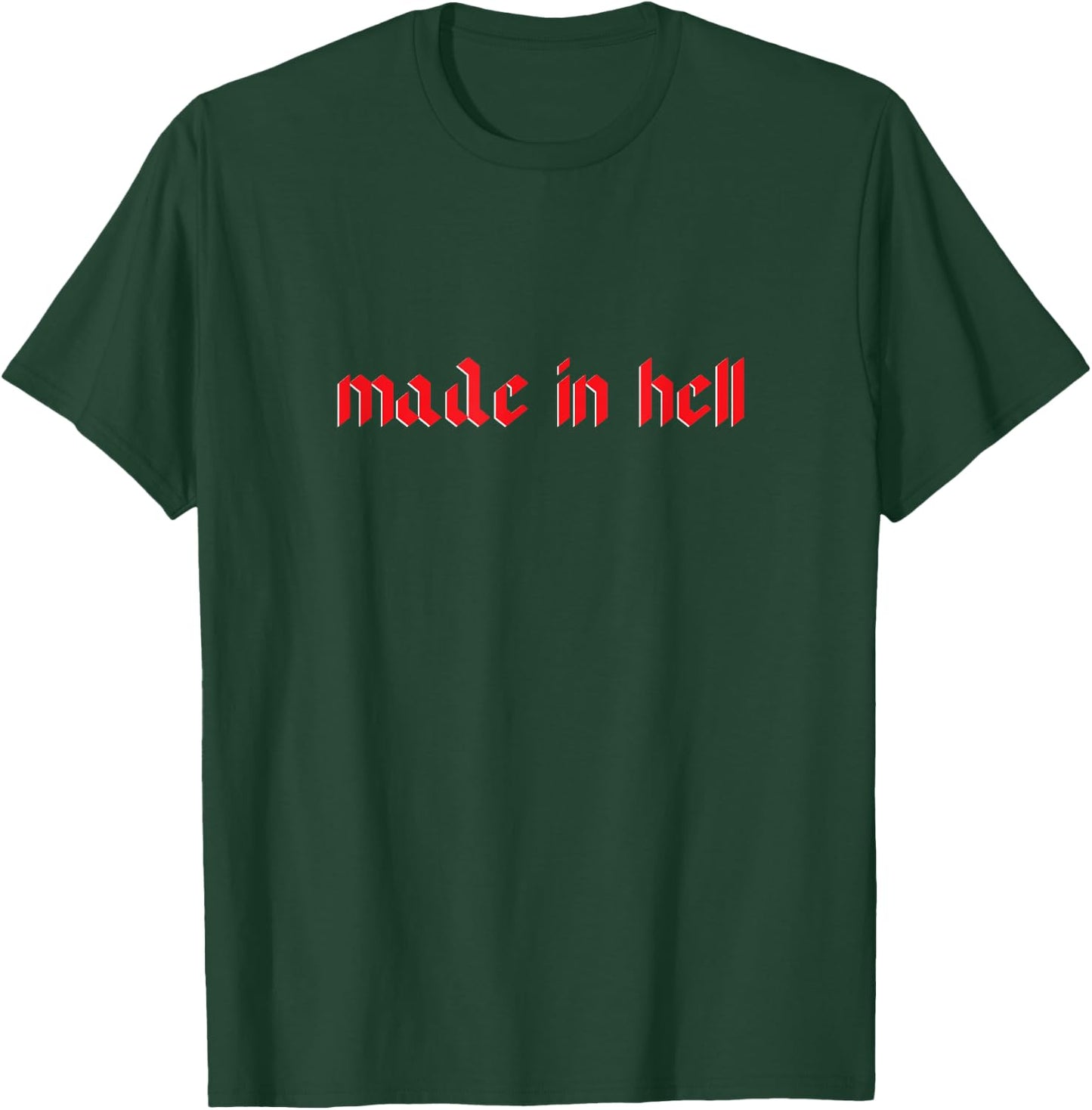 Made in Hell Egirl Eboy Soft Grundge Aesthetic T-Shirt - T-Shirt | Forest
