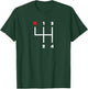 Manual Transmission Gear Shifter Pattern (4 Speed) T-Shirt - T-Shirt | Forest