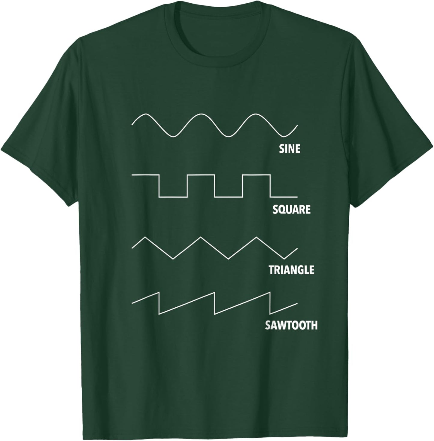 Sine Square Triangle Sawtooth Wavetable DAW Music Producer T-Shirt - T-Shirt | Forest