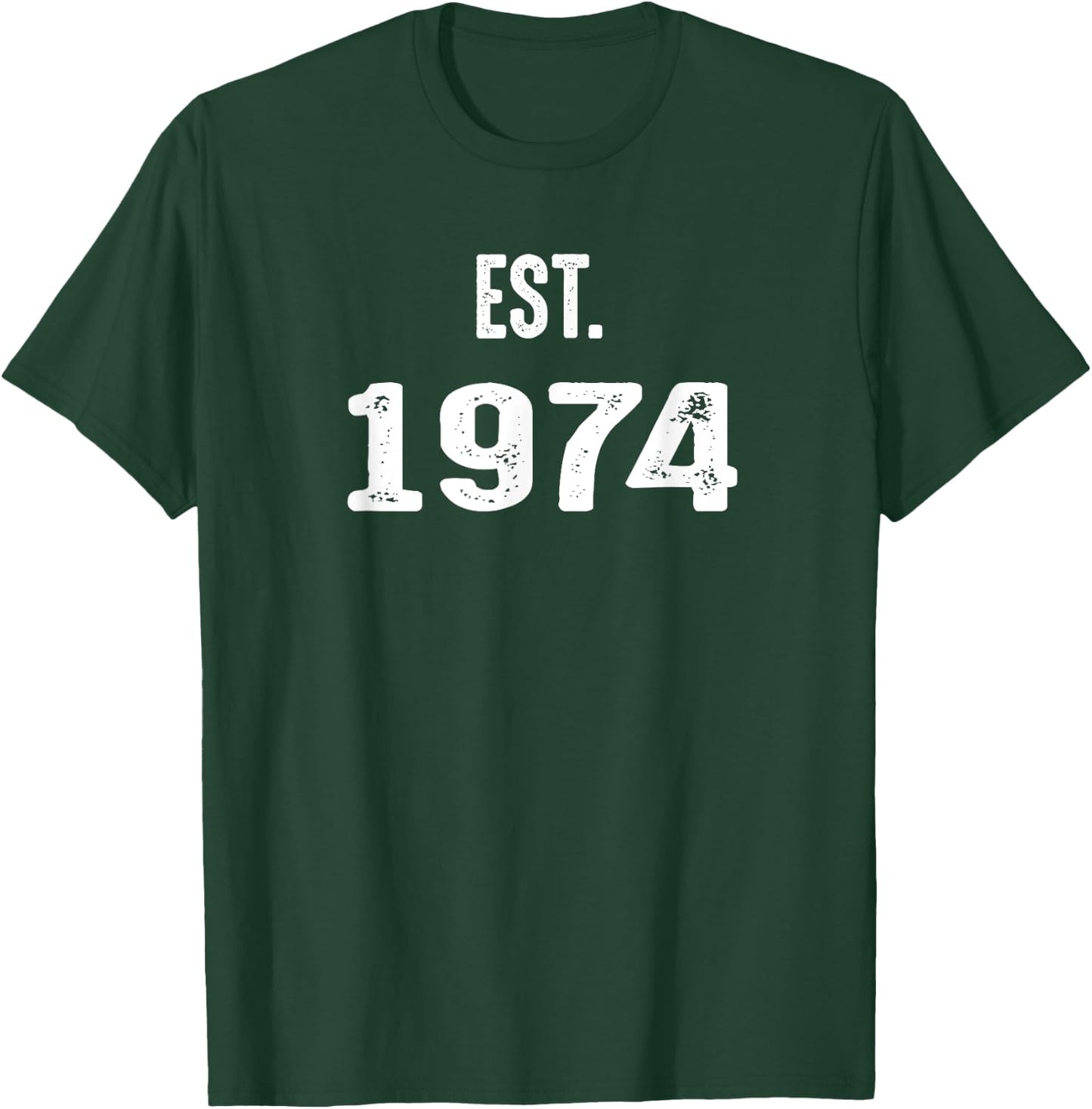 Established or Est. 1974 45th Birthday Gift Vintage T-Shirt - T-Shirt | Forest