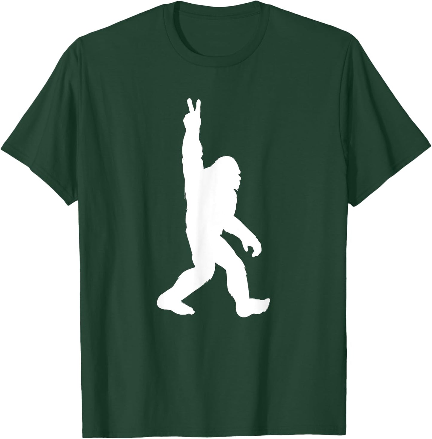 Bigfoot Victory Peace Sign T-Shirt - T-Shirt | Forest