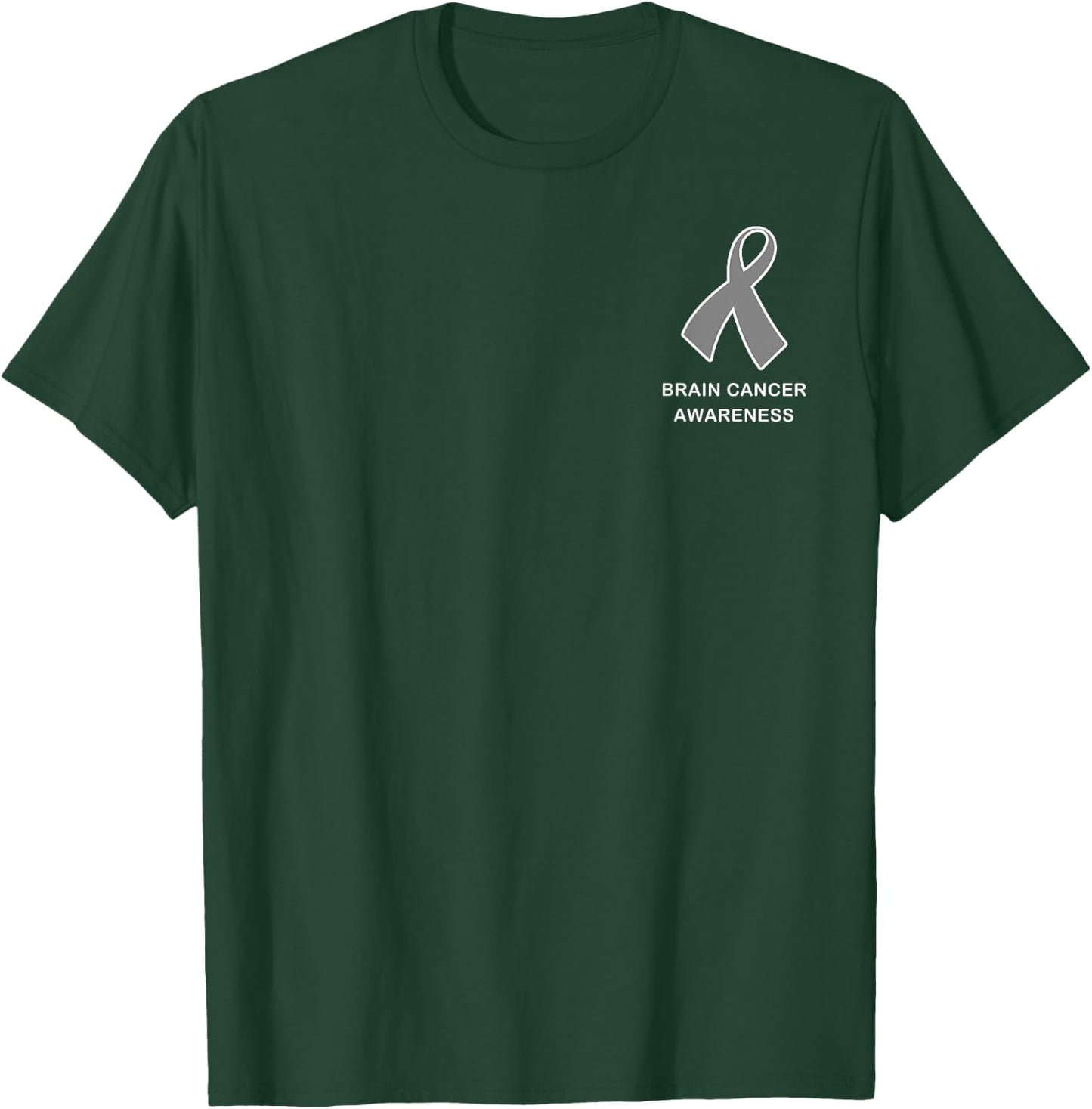 Brain Cancer Shirts Ribbon Awareness T-Shirt - T-Shirt | Forest