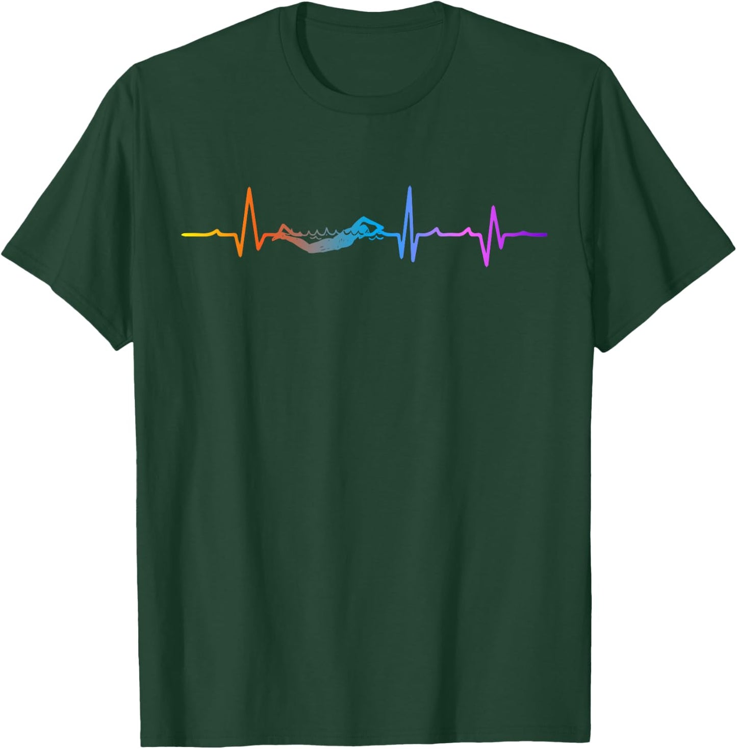 Funny Swimming Graphic Gift Swim Coach Swim Team T-Shirt - T-Shirt | Forest