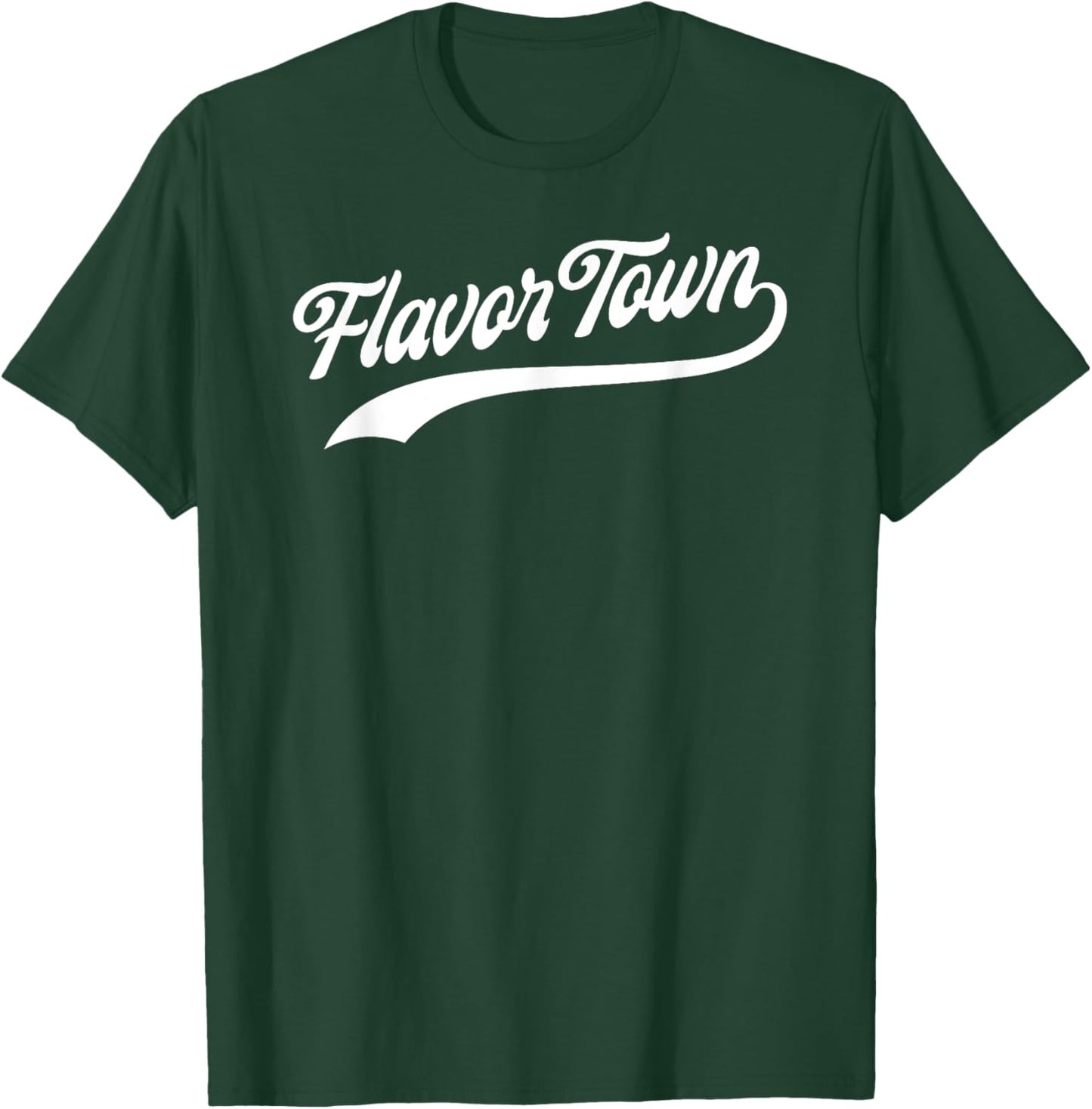 FLAVOR TOWN Classic Baseball Design T-Shirt - T-Shirt | Forest