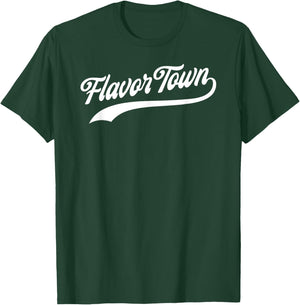 FLAVOR TOWN Classic Baseball Design T-Shirt - T-Shirt | Forest
