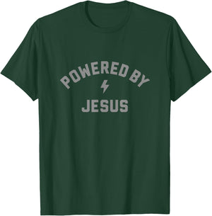 Powered By Jesus T-Shirt - T-Shirt | Forest