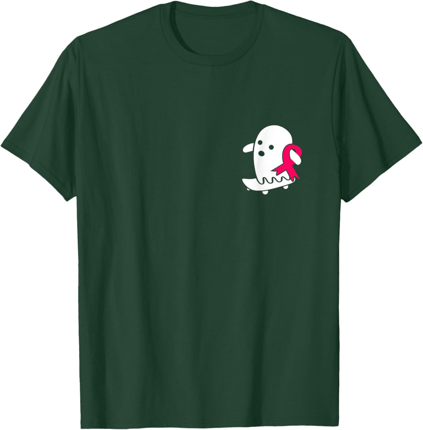 Breast Cancer Ghost Halloween Pink Breast Cancer Awareness T-Shirt - T-Shirt | Forest