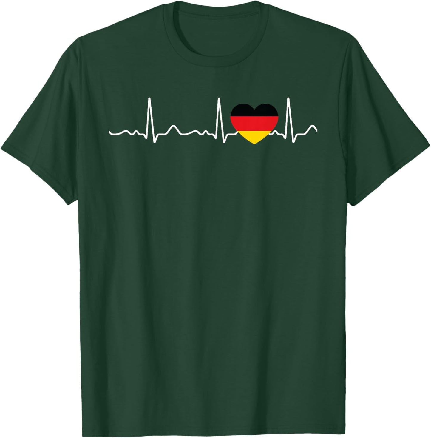 Deutschland - Herzschlag, Puls, Herzlinie, EKG T-Shirt - T-Shirt | Forest