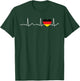 Deutschland - Herzschlag, Puls, Herzlinie, EKG T-Shirt - T-Shirt | Forest