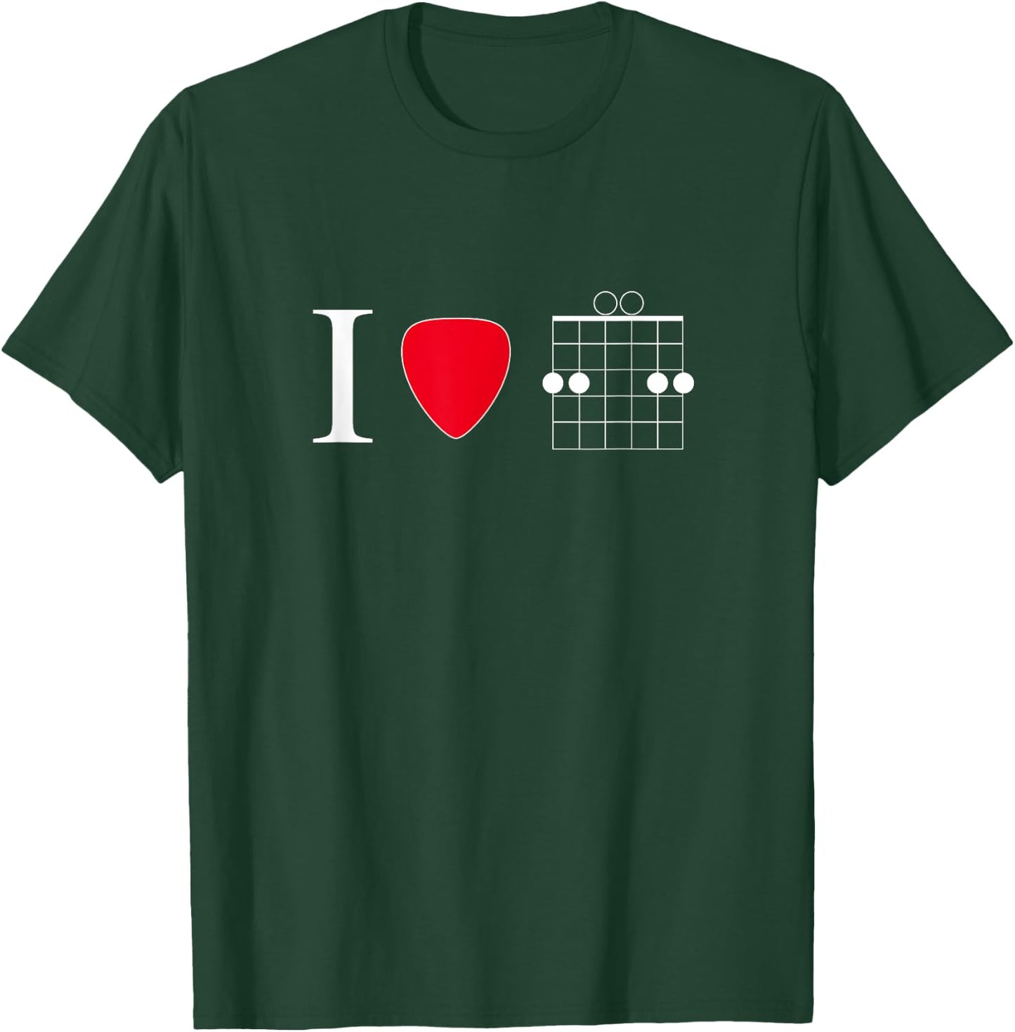 I Heart Jesus GSUS Guitar Design T-Shirt - T-Shirt | Forest