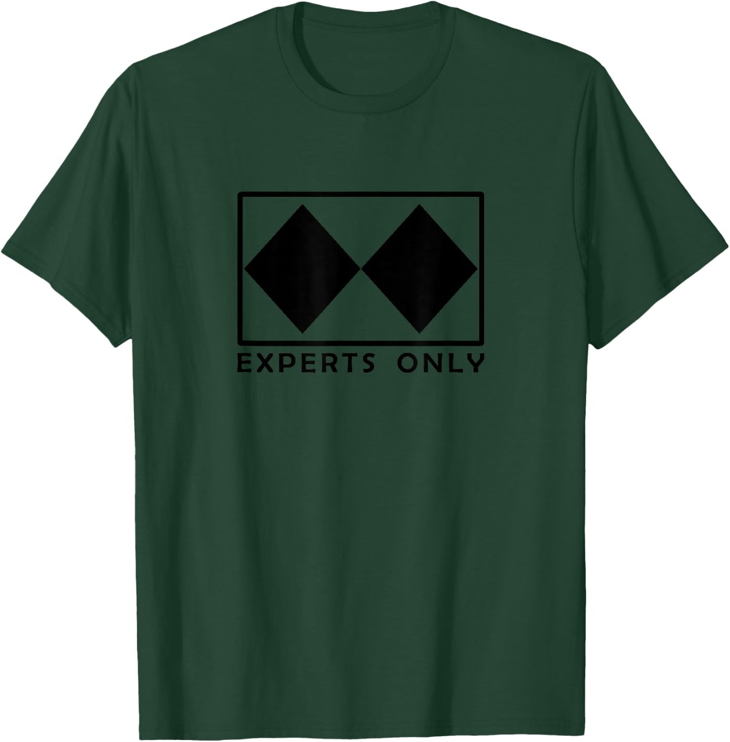 Experts Only Diamond Ski and Snowboard T-Shirt - T-Shirt | Forest